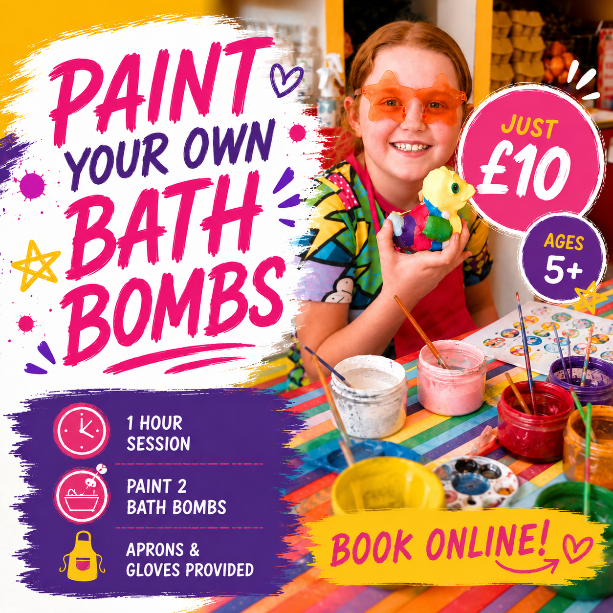 Paint Your Own Bath Bombs at Pretty Suds This August! 🎨🛁