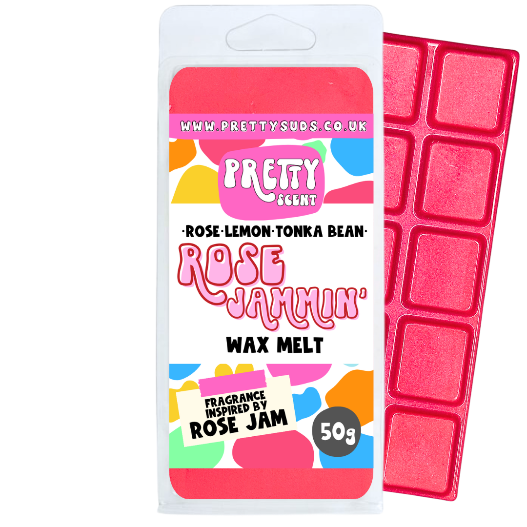 Rose Jammin Soy Wax Melt Bar 50g