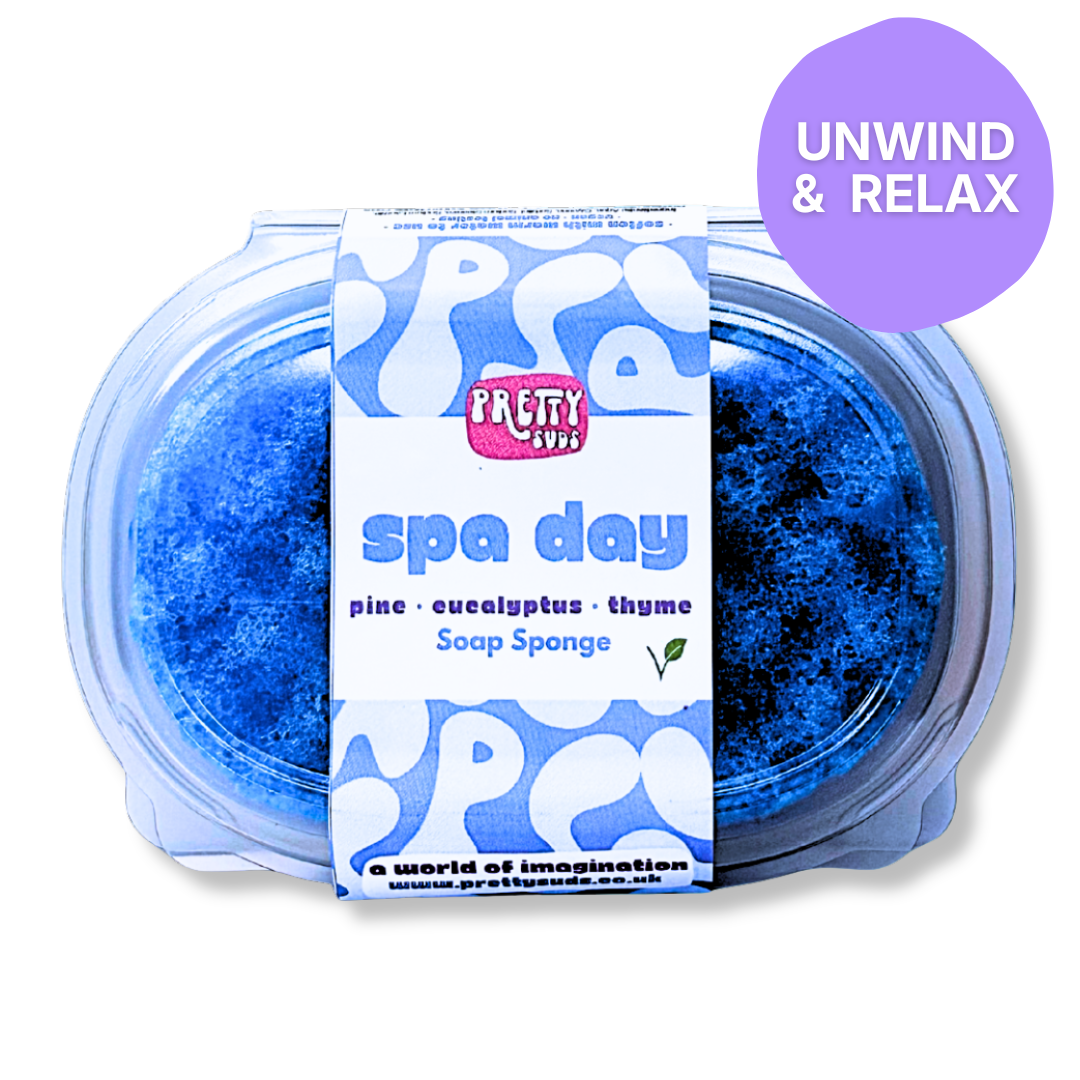 Spa Day Soap Sponge | Relaxing Eucalyptus & Pine | Pretty Suds