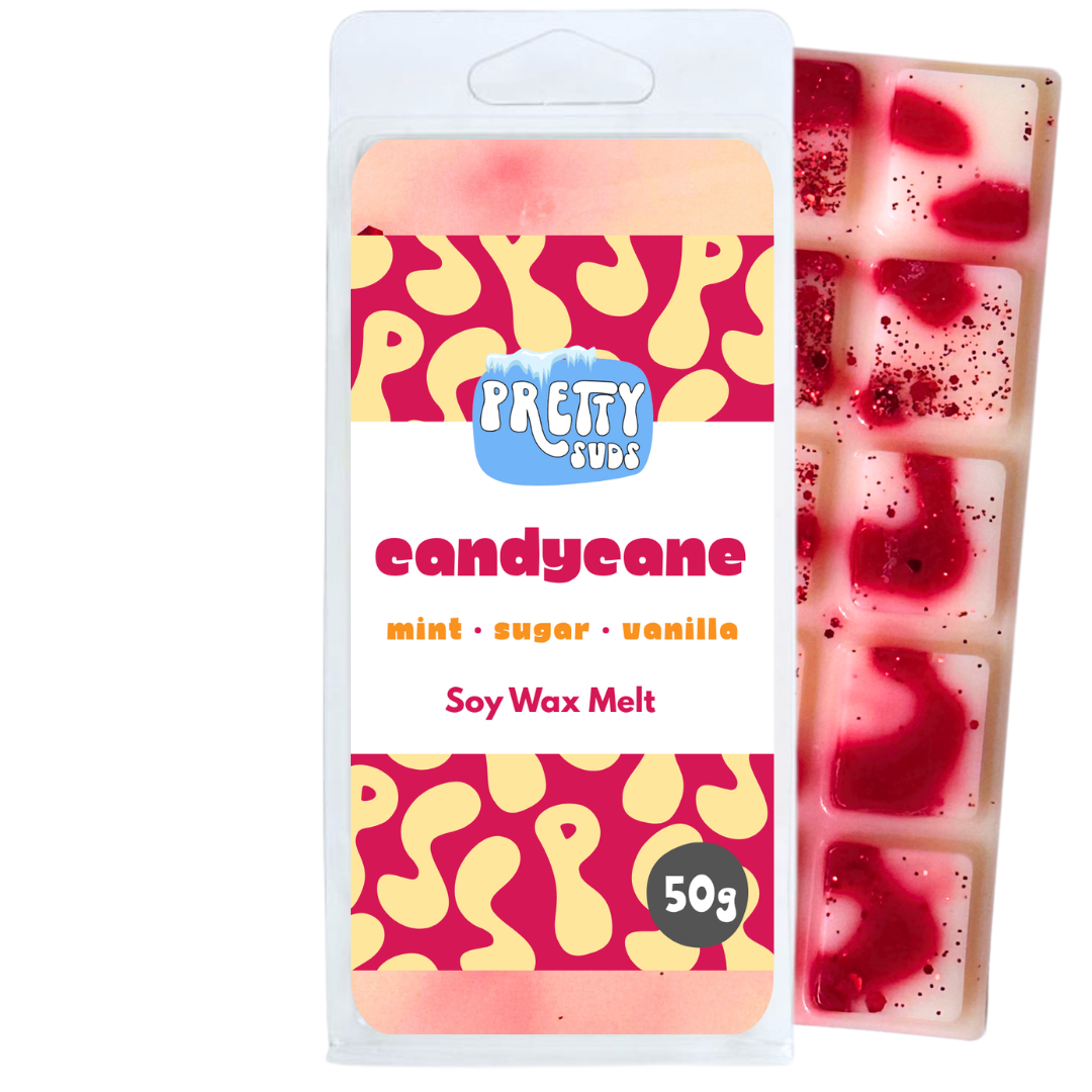 Candy Cane Soy Wax Melt Bar 50g