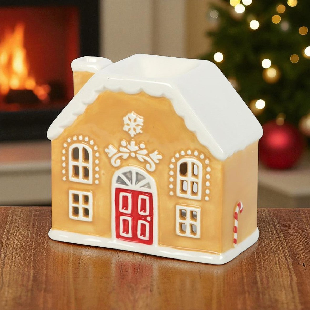 Candy Cane Gingerbread House Wax Melt Burner