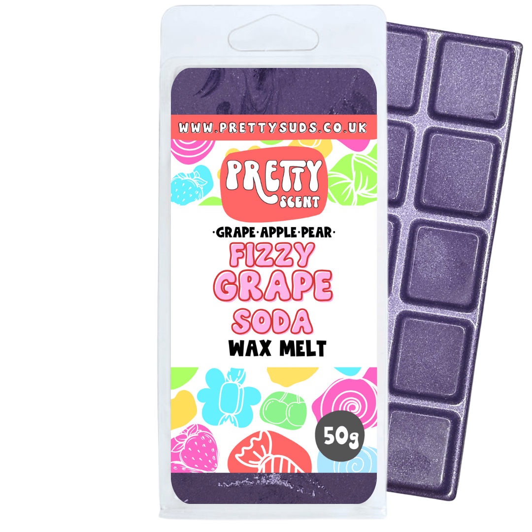 Fizzy Grape Soda Soy Wax Melt Bar 50g - Pretty Suds UK