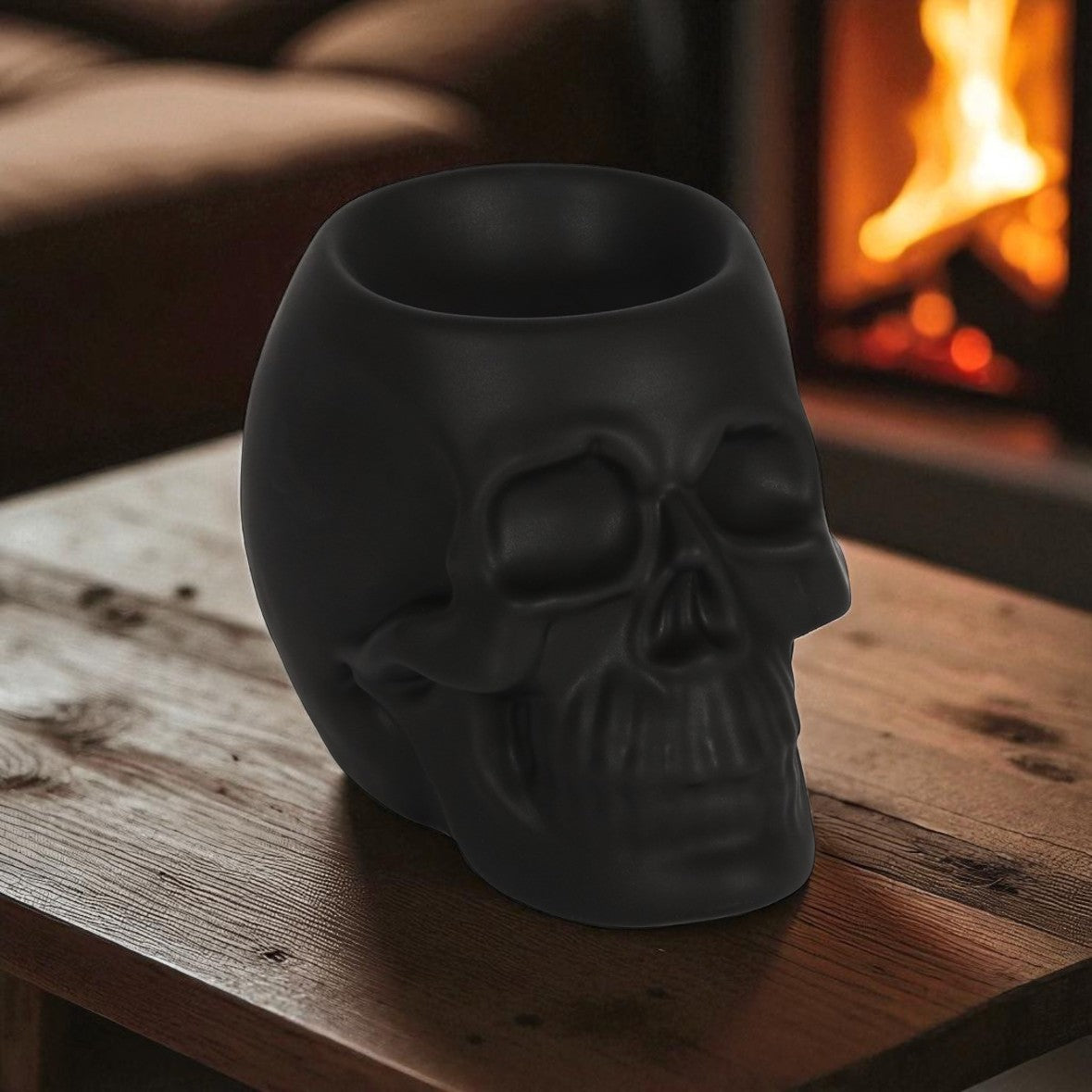Black Skull Wax Melt Burner