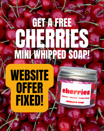 Free Cherries Whipped Soap when you spend £15*