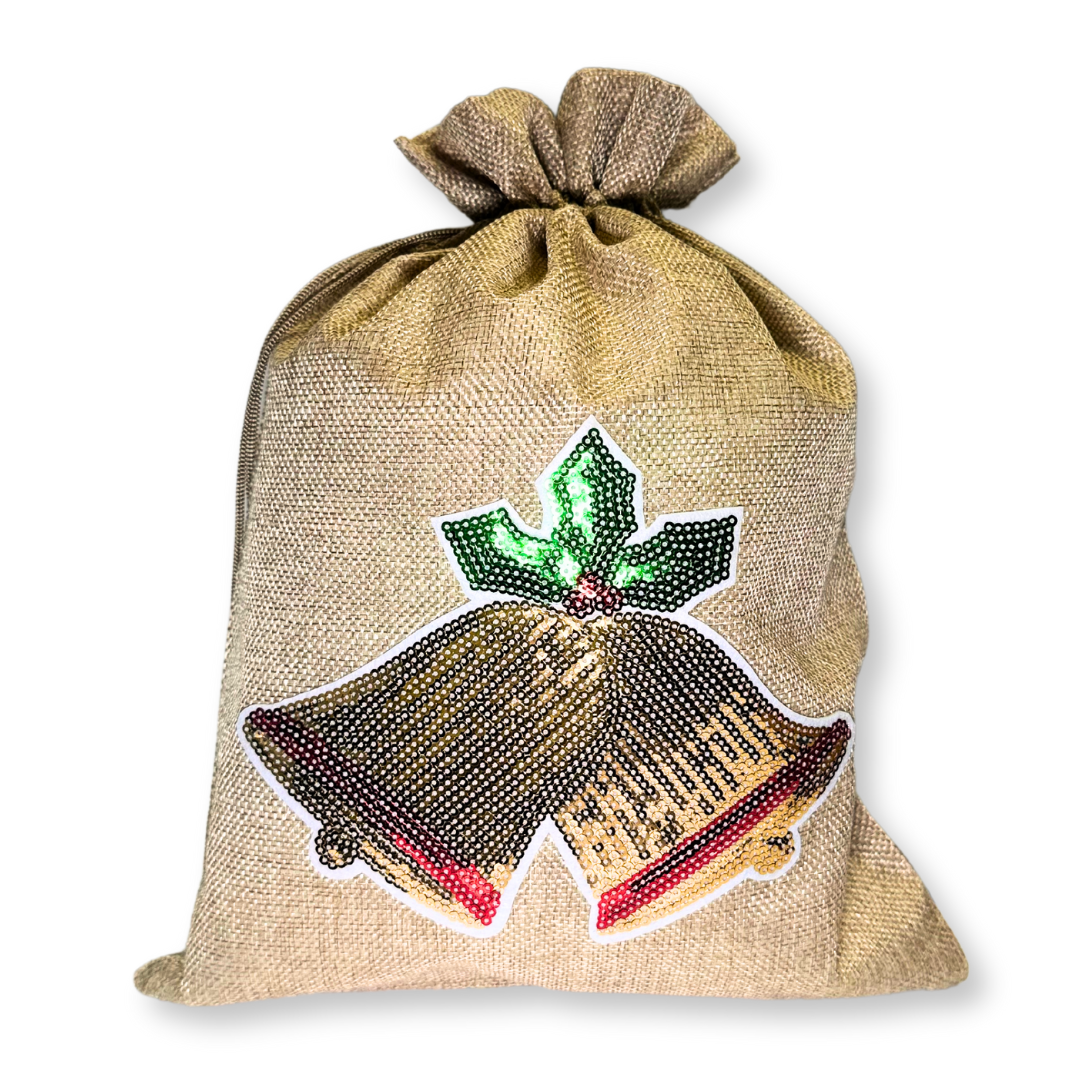 Jingle Bells Jute Bag
