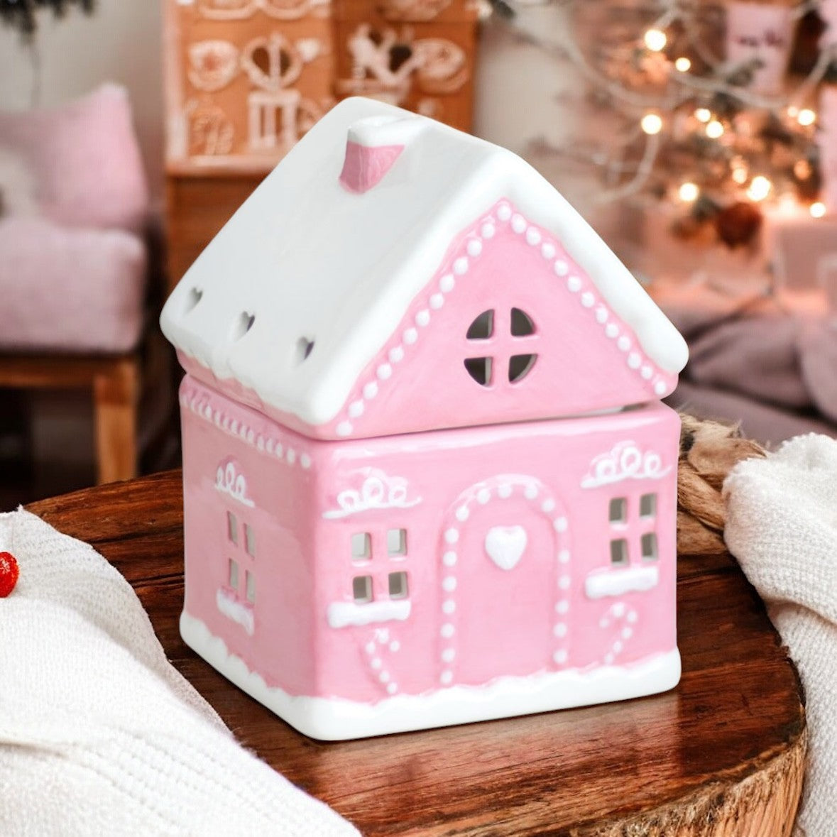 Pink Gingerbread House Wax Melt Burner