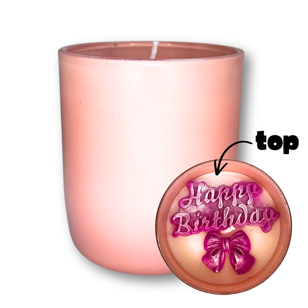 Birthday Cake Large Glass Candle 30cl