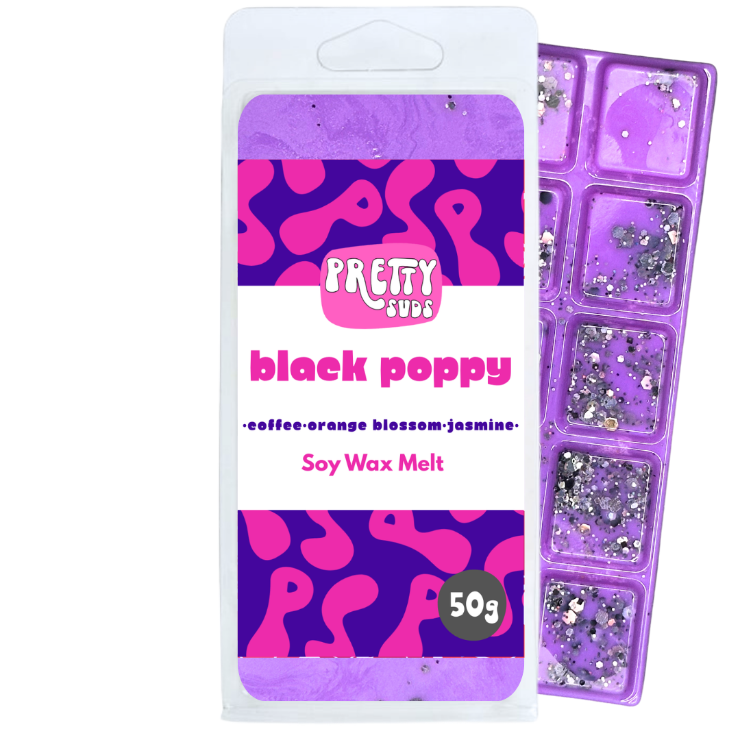Black Poppy Soy Wax Melt Bar 50g