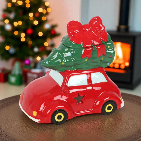Red Car with Christmas Tree Wax Melt Burner