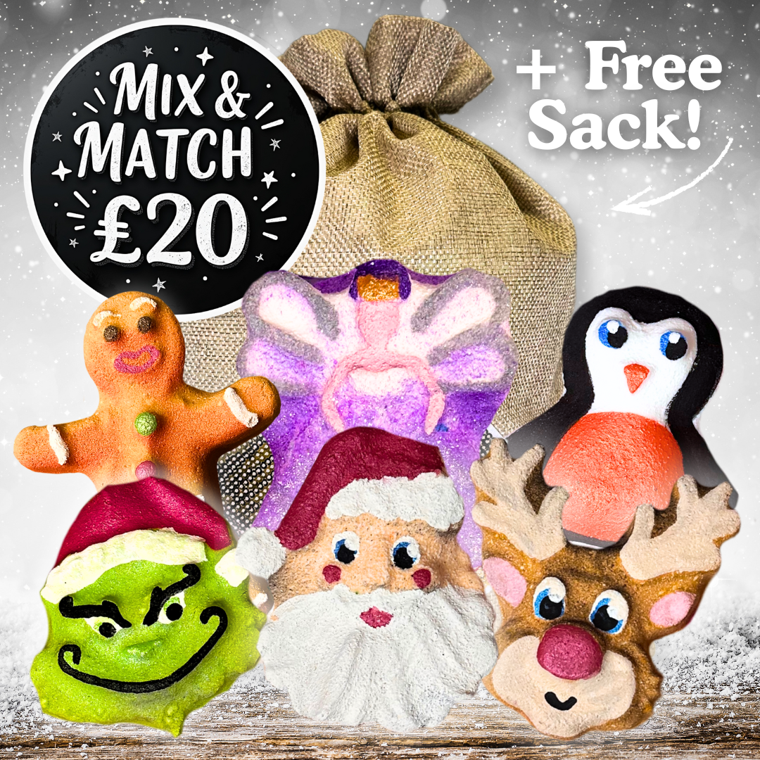 Six Bath Bombs + Gift Sack for £20