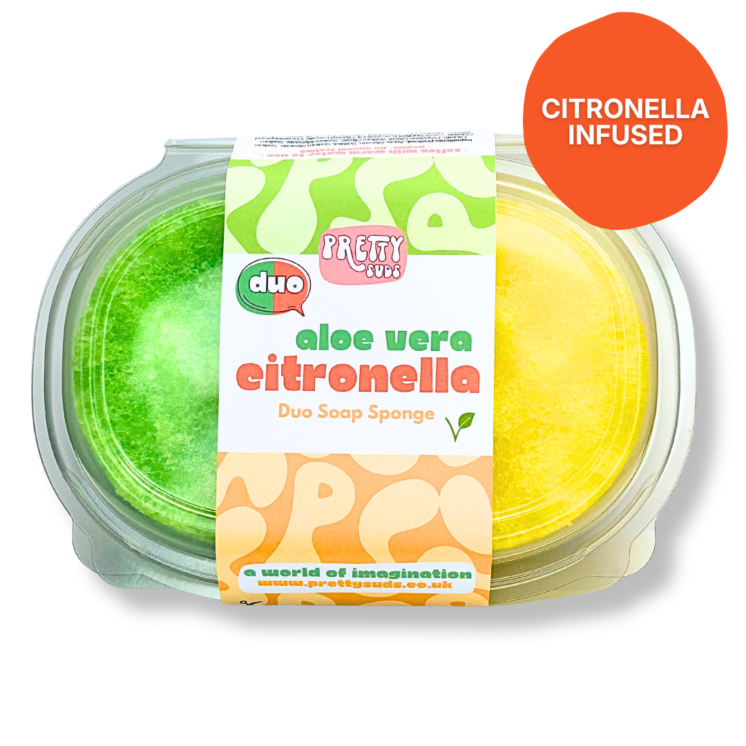 (Duo) Aloe Vera & Citronella Soap Sponge 200g