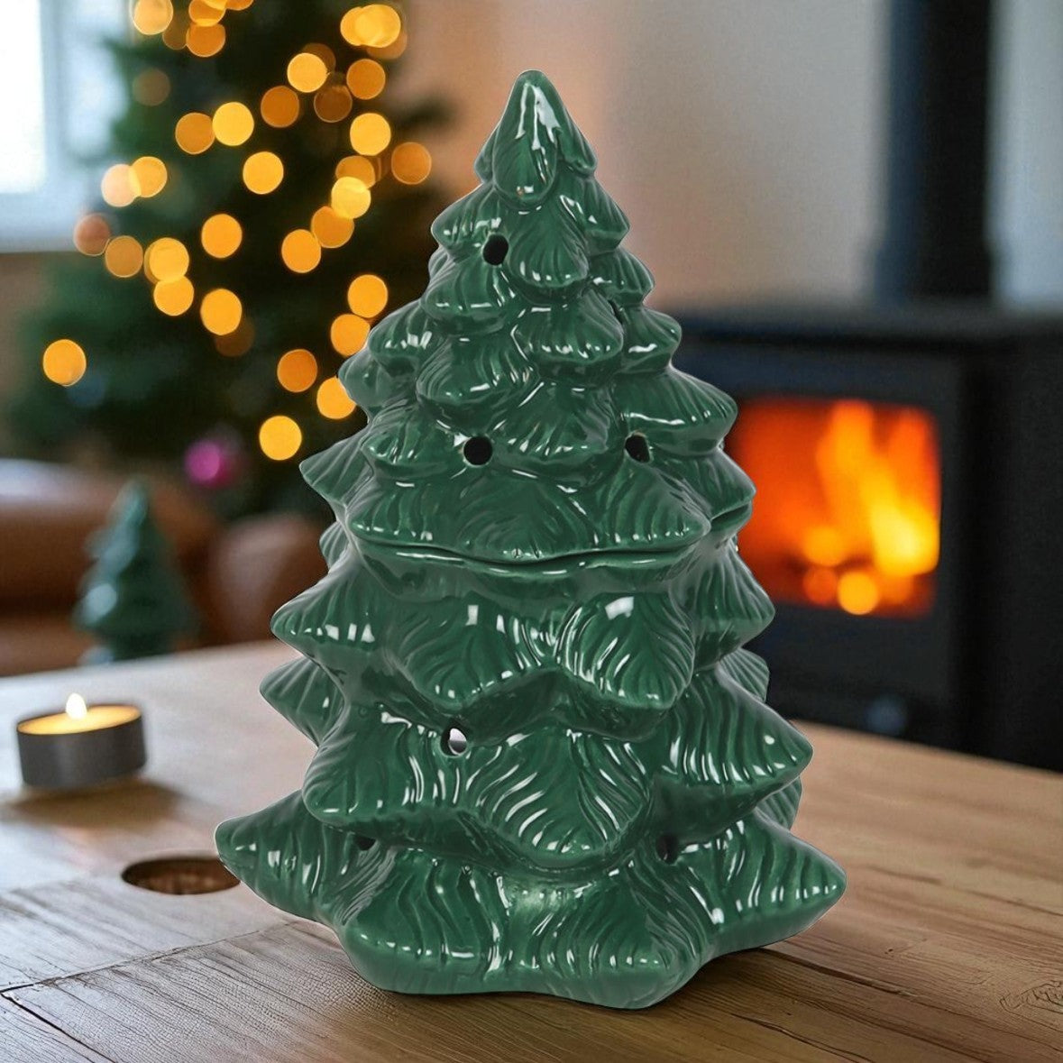 Green Christmas Tree Wax Melt Burner