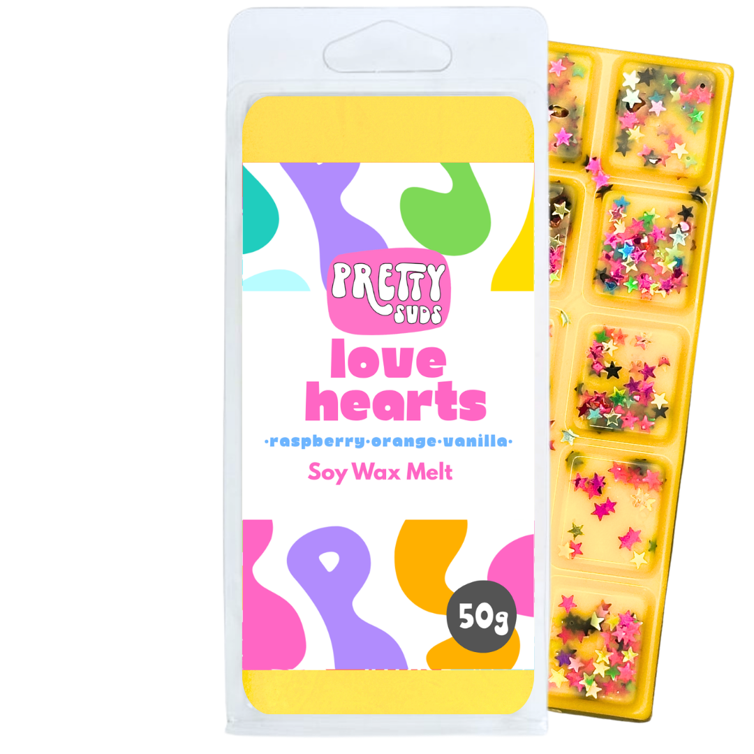 Love Hearts Soy Wax Melt Bar 50g  | Leaving Soon |