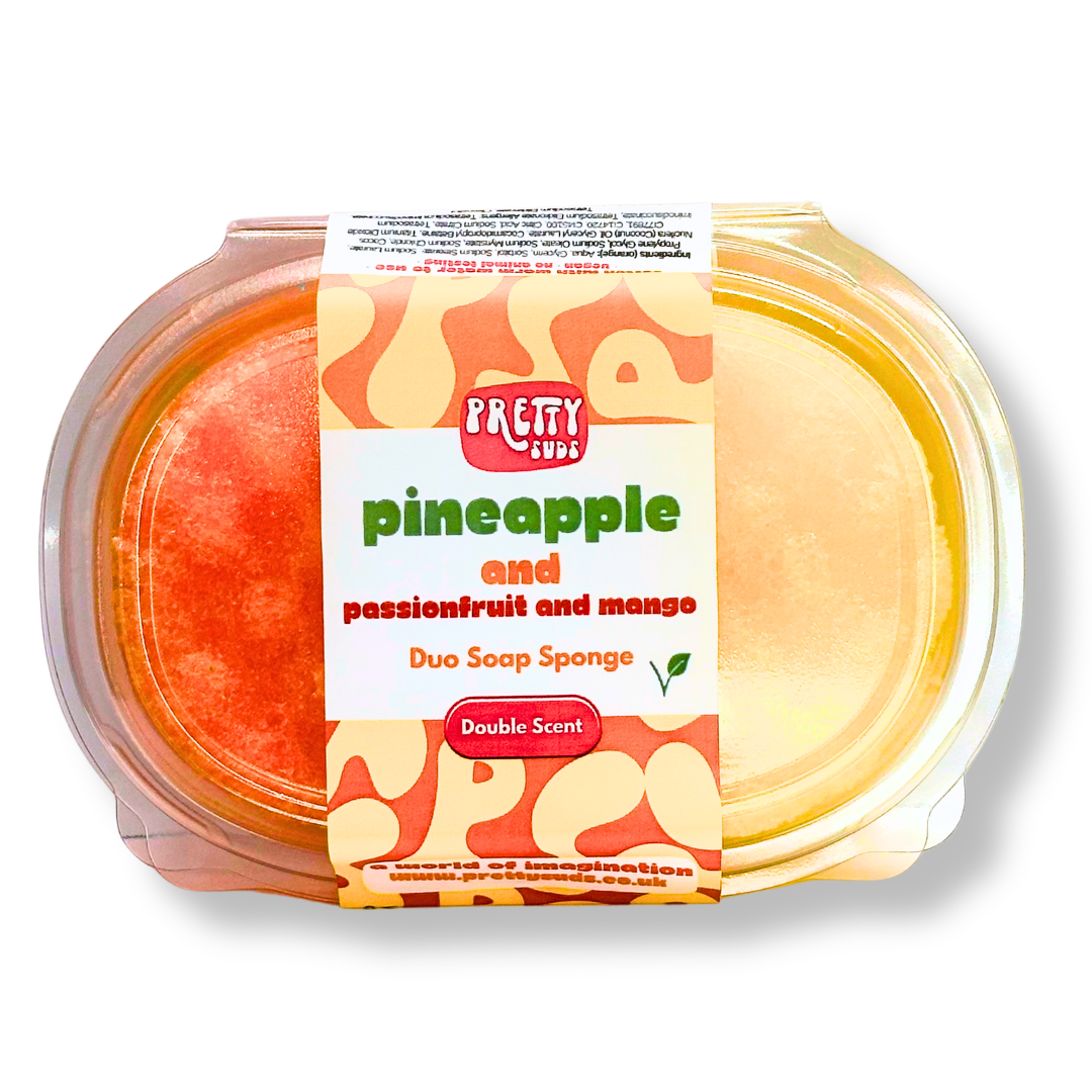 Duo Pineapple & Passionfruit and Mango Soap Sponge 200g