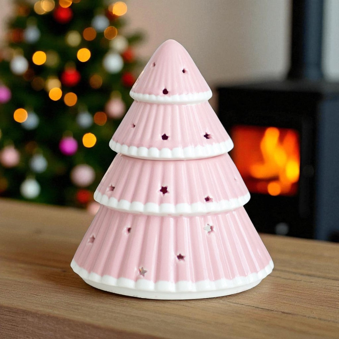 Pink Christmas Tree Wax Melt Burner