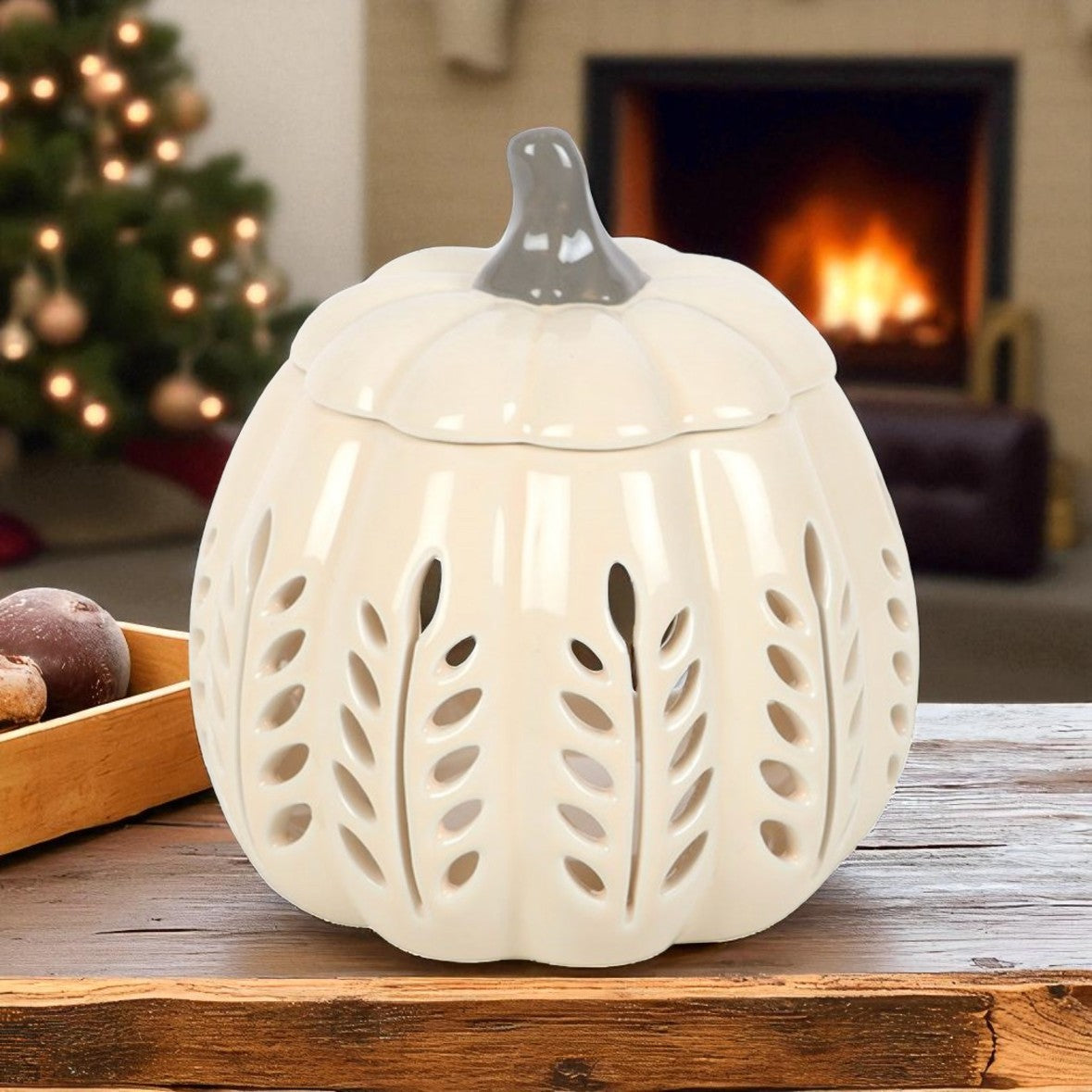 Cream Pumpkin Wax Melt Burner (Large)