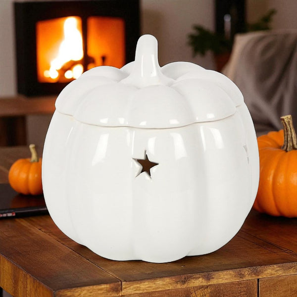 White Pumpkin Wax Melt Burner (Medium)
