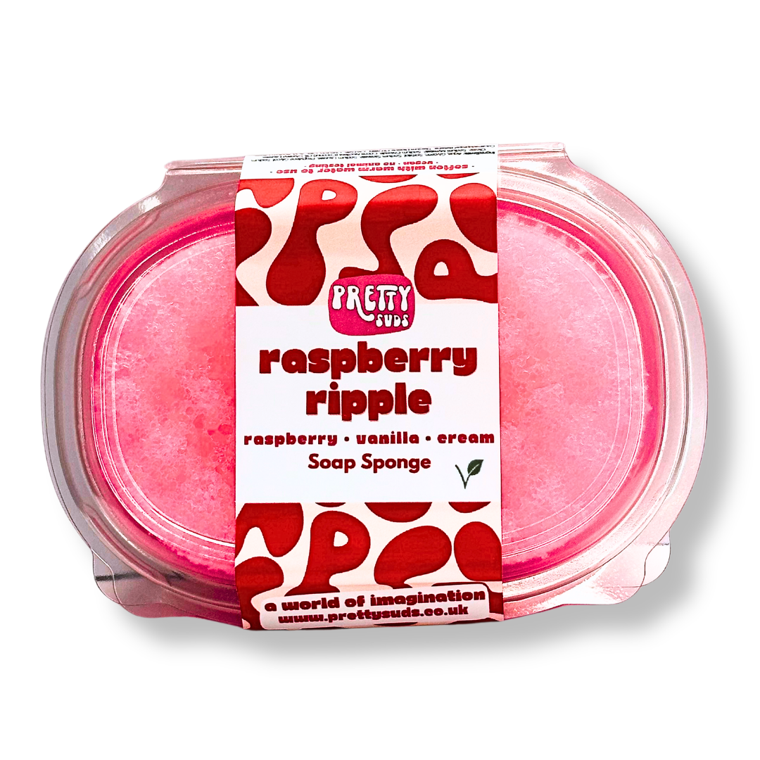 Raspberry Ripple Soap Sponge 200g