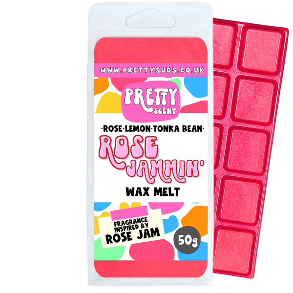 Rose Jammin Soy Wax Melt Bar 50g