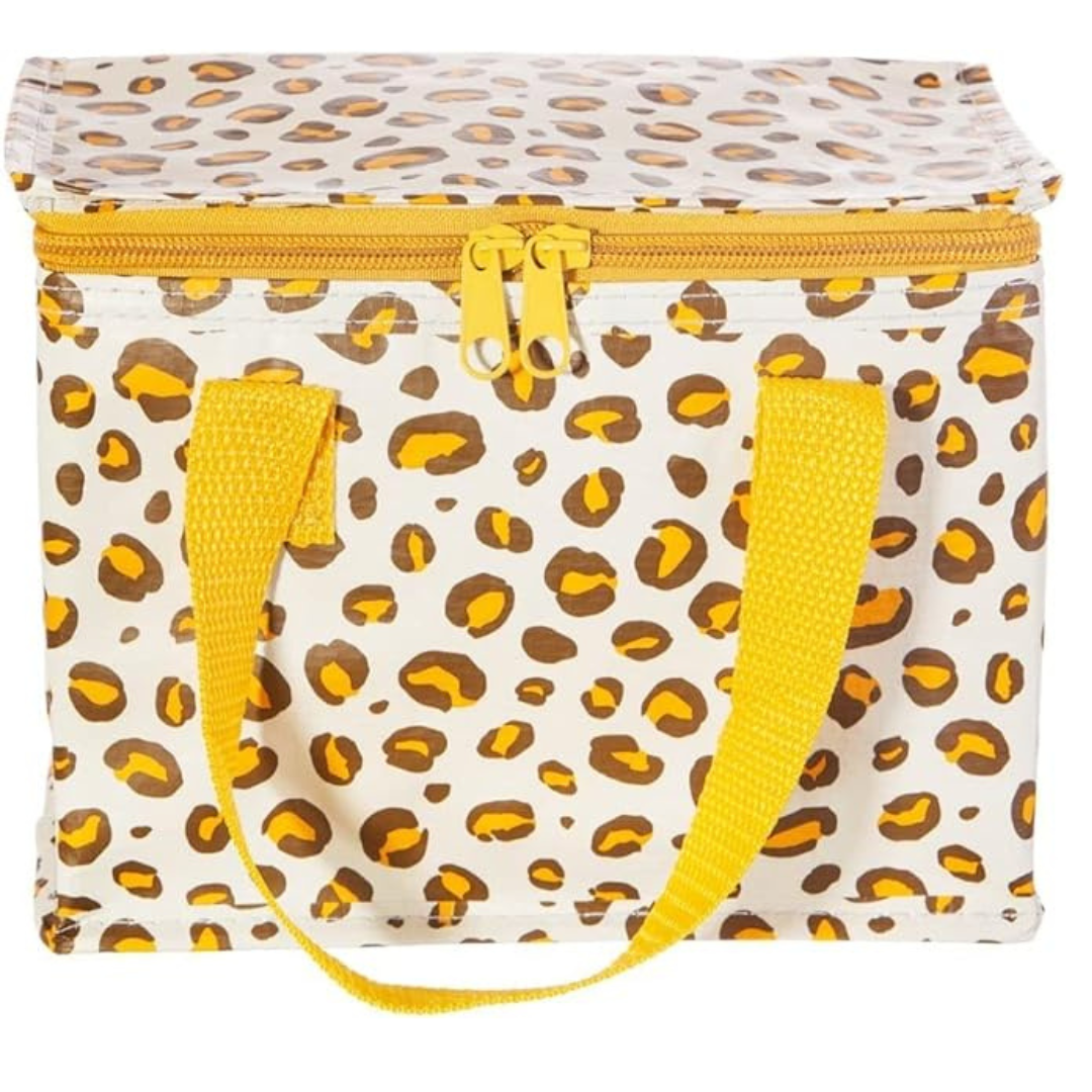 Natural Leopard Lunch Bag