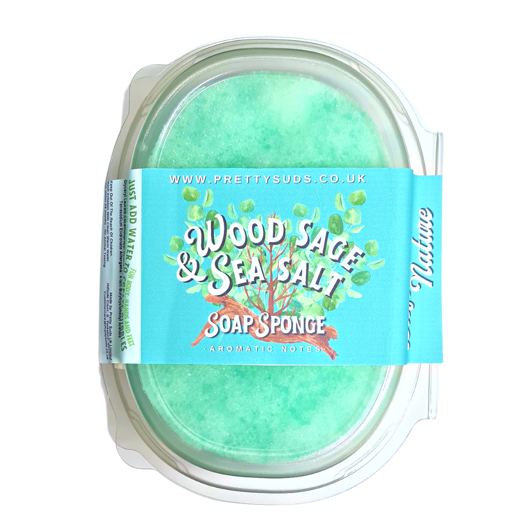 Wood Sage and Sea Salt Soap Sponge 200g