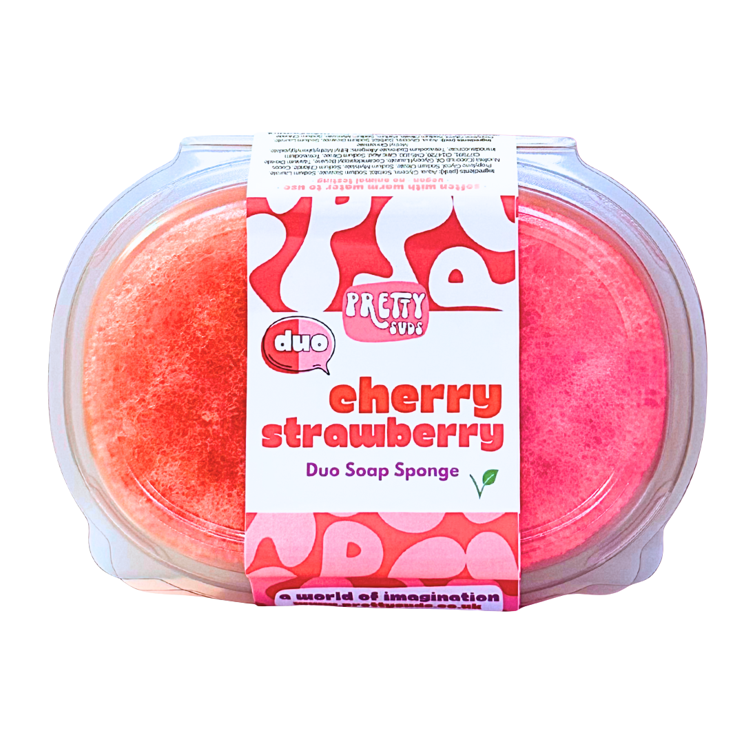 (Duo) Cherry & Strawberry Soap Sponge 200g | Leaving Soon |