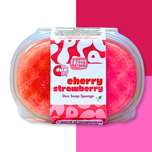 (Duo) Cherry & Strawberry Soap Sponge 200g