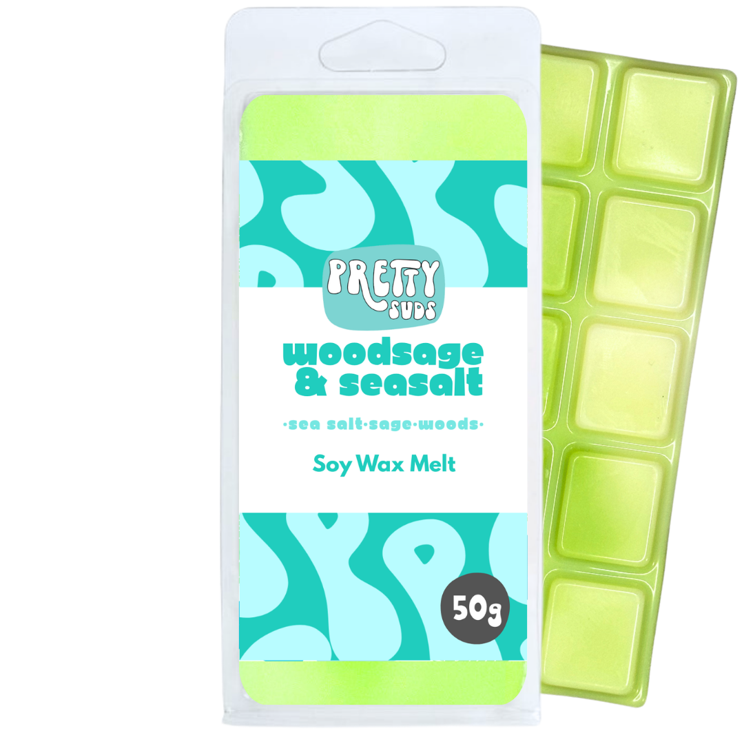 Wood Sage and Sea Salt Soy Wax Melt Bar 50g