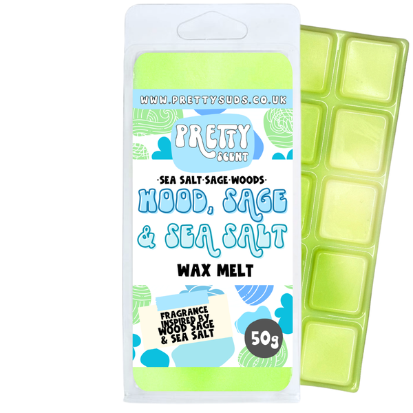 Wood Sage and Sea Salt Soy Wax Melt Bar 50g