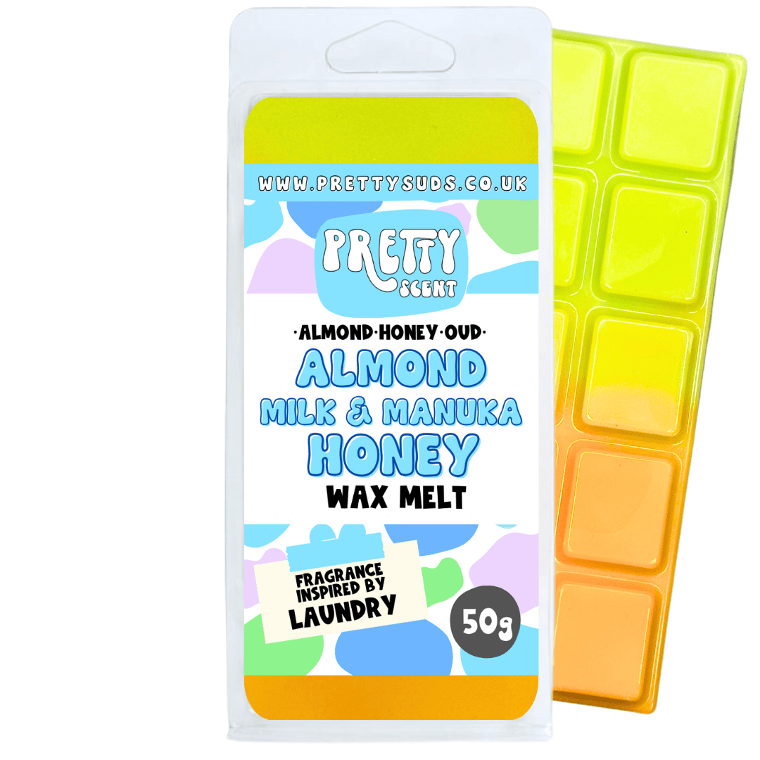 Almond Milk & Manuka Honey Soy Wax Melt Bar 50g - Pretty Suds UK