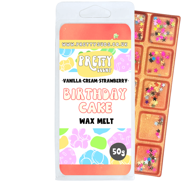 Birthday Cake Soy Wax Melt Bar 50g - Pretty Suds UK