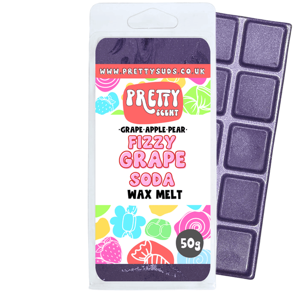 Fizzy Grape Soda Soy Wax Melt Bar 50g - Pretty Suds UK