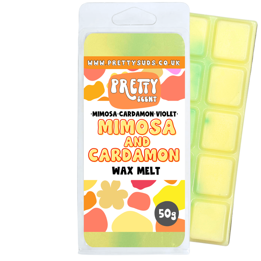 Mimosa & Cardamon Soy Wax Melt Bar 50g - Leaving Soon - Pretty Suds UK