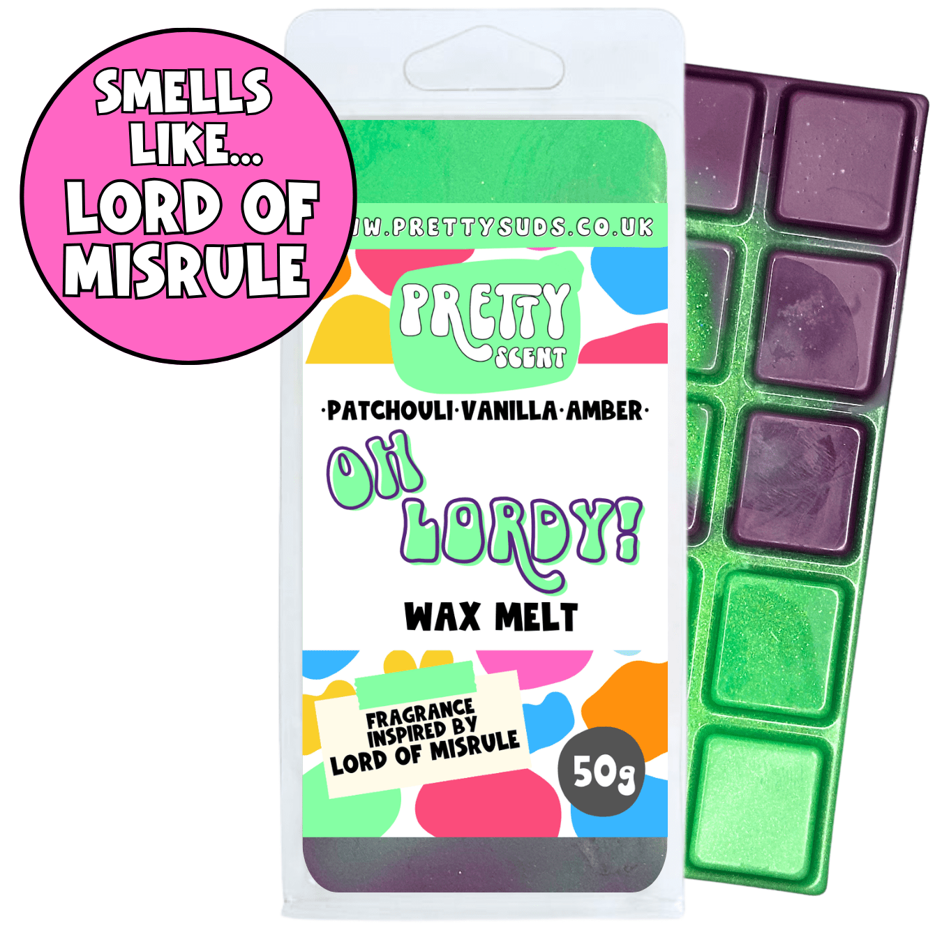 Oh Lordy Soy Wax Melt Bar 50g - Pretty Suds UK