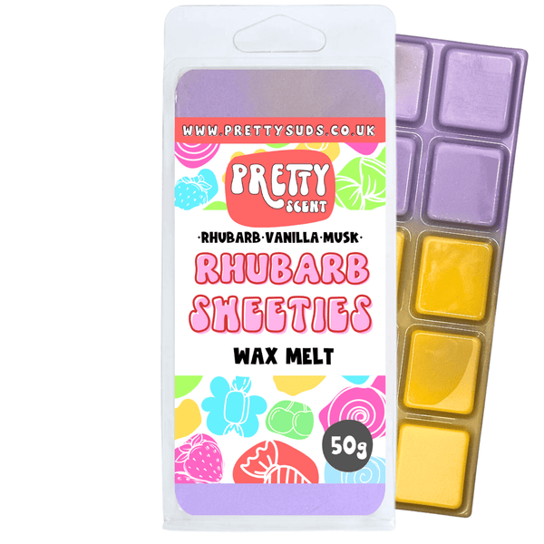 Rhubarb Sweeties Soy Wax Melt Bar 50g - Pretty Suds UK