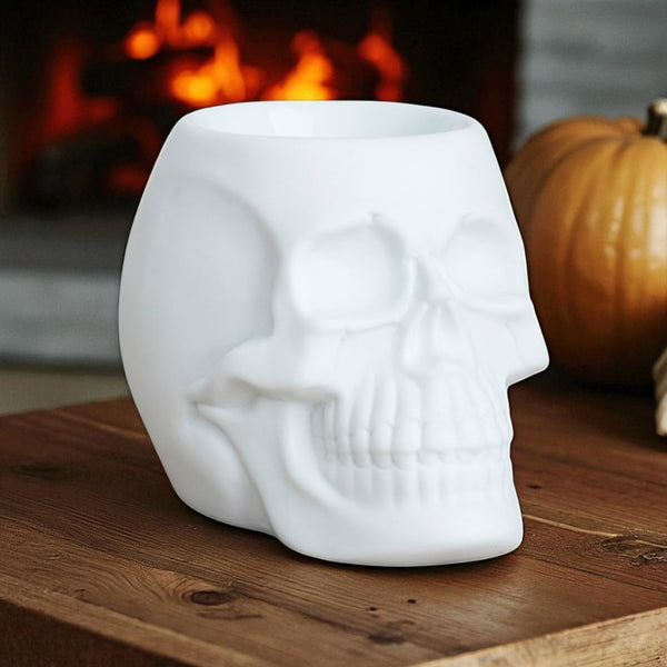 White Skull Wax Melt Burner