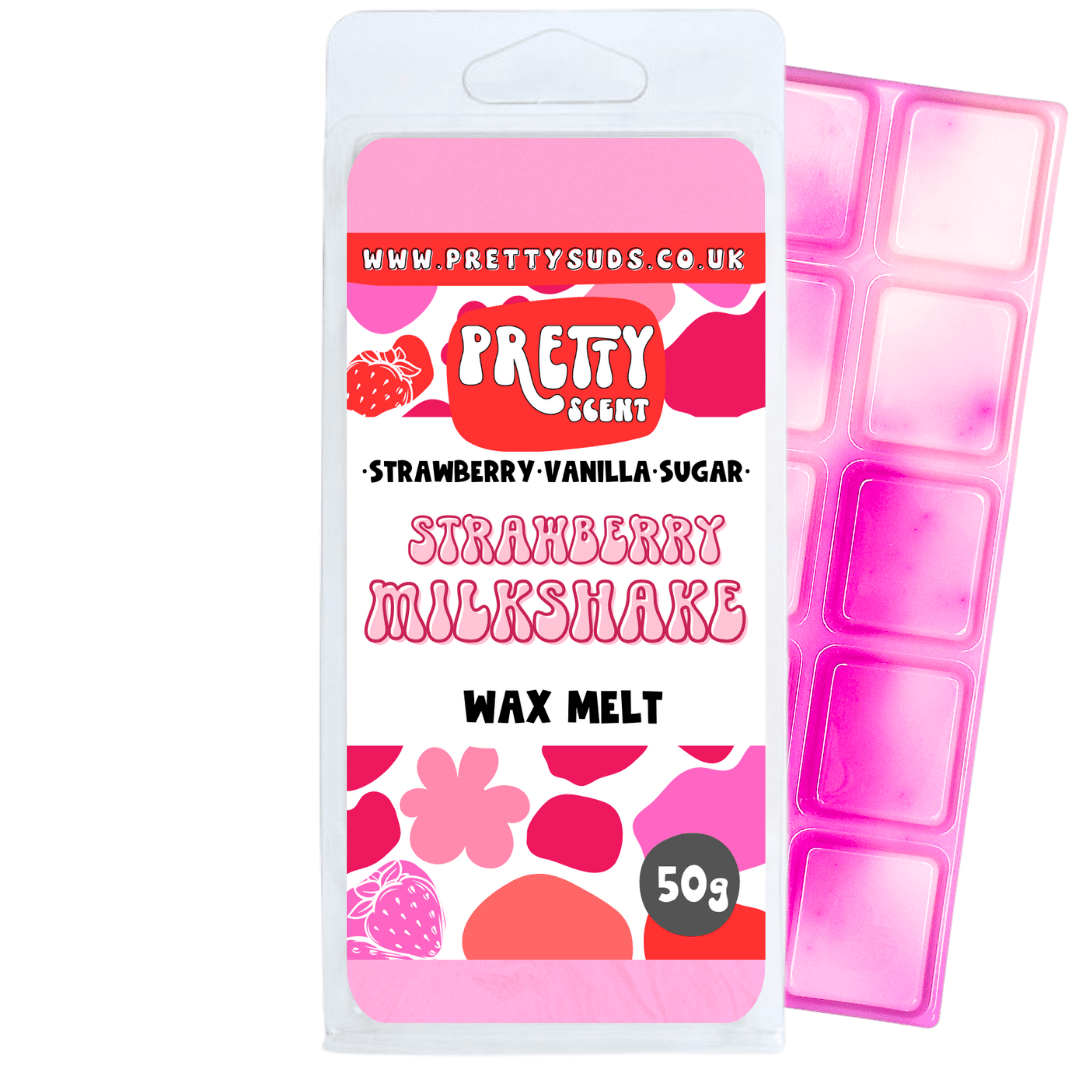 Strawberry Milkshake Soy Wax Melt Bar 50g - Pretty Suds UK