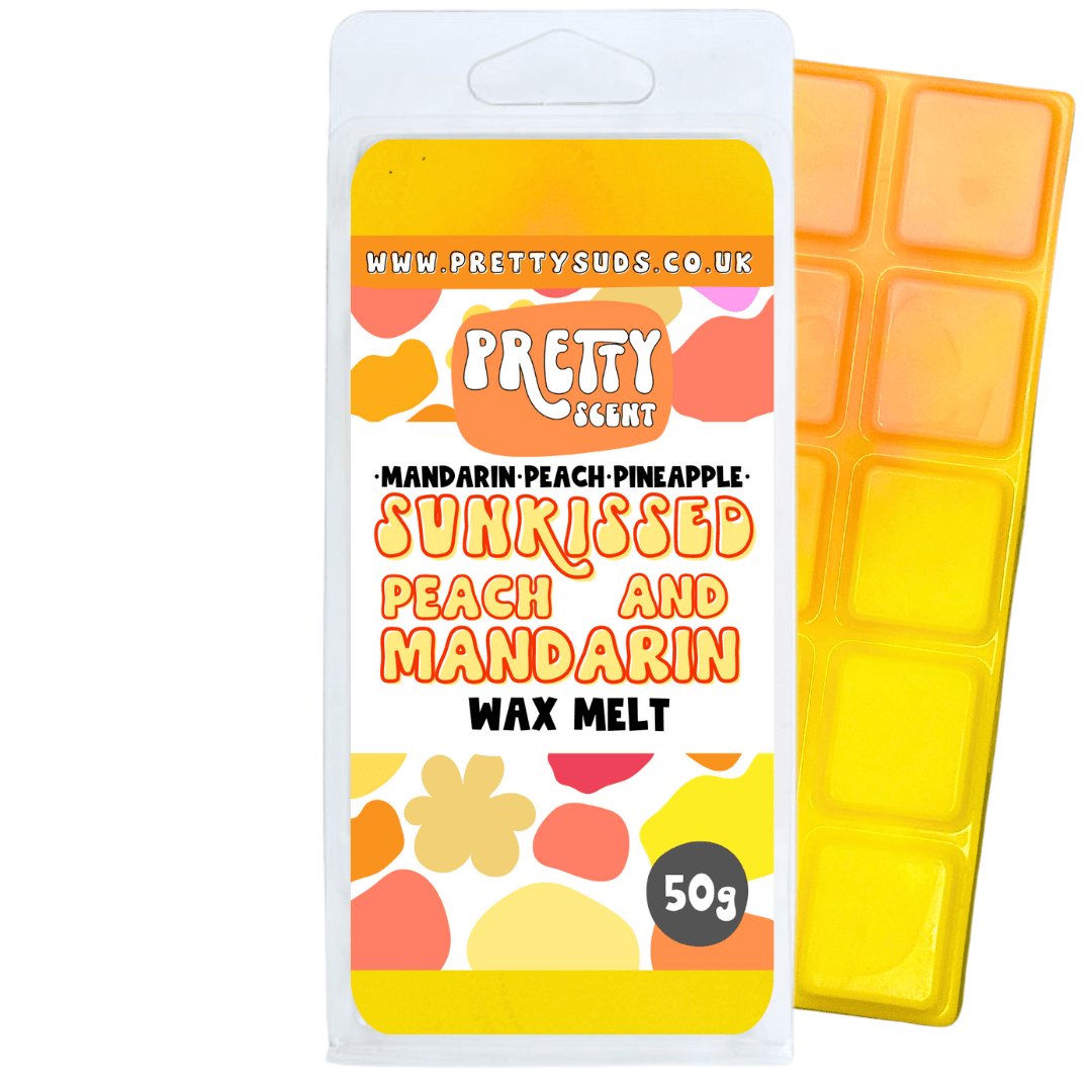 Sunkissed Peach & Mandarin Soy Wax Melt Bar 50g - Pretty Suds UK